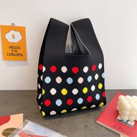 Women's Medium Polyester Animal Little Bear Stripe Cute Open Handbag Shopping Bags sku image 32