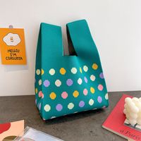 Women's Medium Polyester Animal Little Bear Stripe Cute Open Handbag Shopping Bags sku image 34