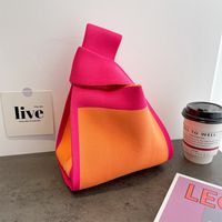 Women's Medium Polyester Animal Little Bear Stripe Cute Open Handbag Shopping Bags sku image 41