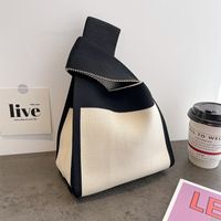 Women's Medium Polyester Animal Little Bear Stripe Cute Open Handbag Shopping Bags sku image 42