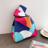 Women's Medium Polyester Animal Little Bear Stripe Cute Open Handbag Shopping Bags sku image 44