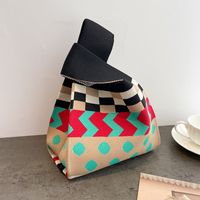 Women's Medium Polyester Animal Little Bear Stripe Cute Open Handbag Shopping Bags sku image 45
