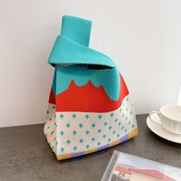 Women's Medium Polyester Animal Little Bear Stripe Cute Open Handbag Shopping Bags sku image 47