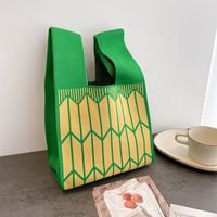 Women's Medium Polyester Animal Little Bear Stripe Cute Open Handbag Shopping Bags sku image 51