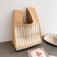 Women's Medium Polyester Animal Little Bear Stripe Cute Open Handbag Shopping Bags sku image 52