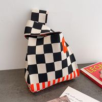 Women's Medium Polyester Animal Little Bear Stripe Cute Open Handbag Shopping Bags sku image 55