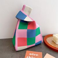 Women's Medium Polyester Animal Little Bear Stripe Cute Open Handbag Shopping Bags sku image 58