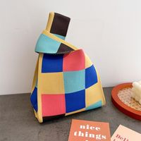 Women's Medium Polyester Animal Little Bear Stripe Cute Open Handbag Shopping Bags sku image 60