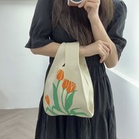 Women's Medium Polyester Color Block Flower Butterfly Cute Open Handbag Shopping Bags main image 3