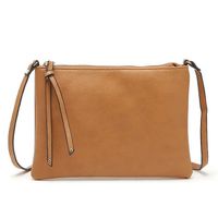 Women's Small Pu Leather Solid Color Basic Zipper Envelope Bag main image 1