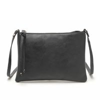 Women's Small Pu Leather Solid Color Basic Zipper Envelope Bag sku image 1