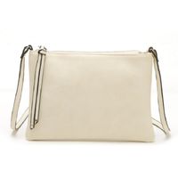 Women's Small Pu Leather Solid Color Basic Zipper Envelope Bag sku image 3
