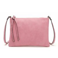 Women's Small Pu Leather Solid Color Basic Zipper Envelope Bag sku image 9