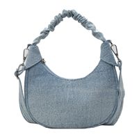 Women's Small Pu Leather Marble Elegant Dumpling Shape Zipper Handbag main image 2