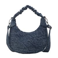 Women's Small Pu Leather Marble Elegant Dumpling Shape Zipper Handbag sku image 2