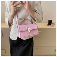 Women's Small Pu Leather Solid Color Classic Style Flip Cover Handbag main image 4