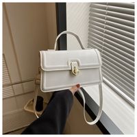 Women's Small Pu Leather Solid Color Classic Style Flip Cover Handbag sku image 1