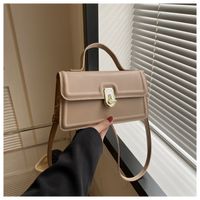 Women's Small Pu Leather Solid Color Classic Style Flip Cover Handbag sku image 3