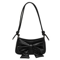 Women's Small Pu Leather Bow Knot Streetwear Zipper Underarm Bag sku image 1