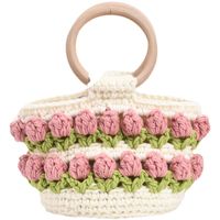 Women's Small Polyester Color Block Flower Beach Square String Handbag main image 2