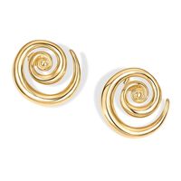 1 Pair Simple Style Geometric Alloy 18K Gold Plated Ear Studs main image 3