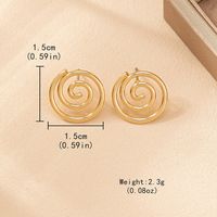1 Pair Simple Style Geometric Plating Iron Ear Studs main image 2