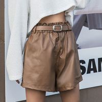 Women's Holiday Daily Streetwear Solid Color Shorts Belt Casual Pants main image 1