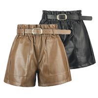 Women's Holiday Daily Streetwear Solid Color Shorts Belt Casual Pants main image 5