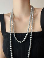 Elegant Glam Geometric Artificial Pearl Beaded Women's Long Necklace main image 2