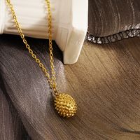 304 Stainless Steel 18K Gold Plated Simple Style Classic Style Fruit Pendant Necklace main image 5