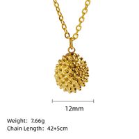 Acero Inoxidable 304 Chapados en oro de 18k Estilo Simple Estilo Clásico Fruta Collar Colgante main image 2