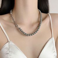 Elegant Geometric Imitation Pearl Alloy Beaded Plating Women's Necklace main image 4