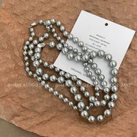 Simple Style Geometric Imitation Pearl Beaded Polishing Women's Necklace main image 3