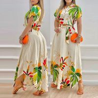 Holiday Women's Vacation Plant Polyester Printing Skirt Sets Skirt Sets main image 1