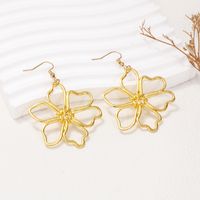 1 Pair Simple Style Flower Plating Alloy Ear Hook main image 6