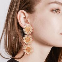 IG Style Exaggerated Flower Alloy Plating Women's Earrings Necklace main image 4