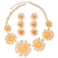 IG Style Exaggerated Flower Alloy Plating Women's Earrings Necklace main image 1
