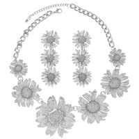 IG Style Exaggerated Flower Alloy Plating Women's Earrings Necklace main image 7