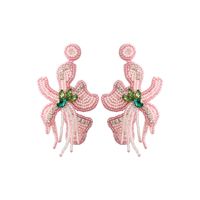 1 Pair Sweet Flower Glass Drop Earrings main image 3