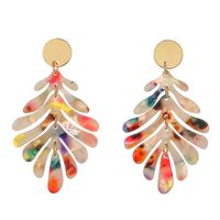 Ethnic Style Leaves Arylic Alloy Women's Rings Earrings Necklace main image 4