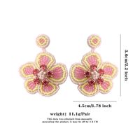 1 Pair Pastoral Flower Glass Drop Earrings sku image 2