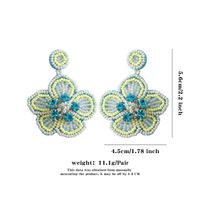 1 Pair Pastoral Flower Glass Drop Earrings sku image 1