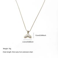 Stainless Steel 18K Gold Plated Simple Style Star Heart Shape Fish Tail Inlay Resin Pendant Necklace main image 4