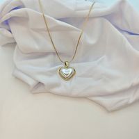 Stainless Steel 18K Gold Plated Simple Style Star Heart Shape Fish Tail Inlay Resin Pendant Necklace main image 7
