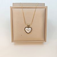 Stainless Steel 18K Gold Plated Simple Style Star Heart Shape Fish Tail Inlay Resin Pendant Necklace main image 8
