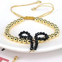 Elegant Vintage Style Simple Style Bow Knot Artificial Crystal Copper Beaded Women's Bracelets main image 3