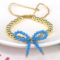 Elegant Vintage Style Simple Style Bow Knot Artificial Crystal Copper Beaded Women's Bracelets main image 5