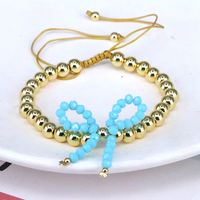 Elegant Vintage Style Simple Style Bow Knot Artificial Crystal Copper Beaded Women's Bracelets main image 9