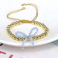 Elegant Vintage Style Simple Style Bow Knot Artificial Crystal Copper Beaded Women's Bracelets sku image 4