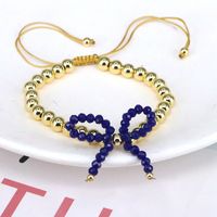 Elegant Vintage Style Simple Style Bow Knot Artificial Crystal Copper Beaded Women's Bracelets main image 7